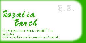 rozalia barth business card